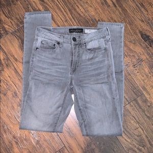 High waisted grey jeans